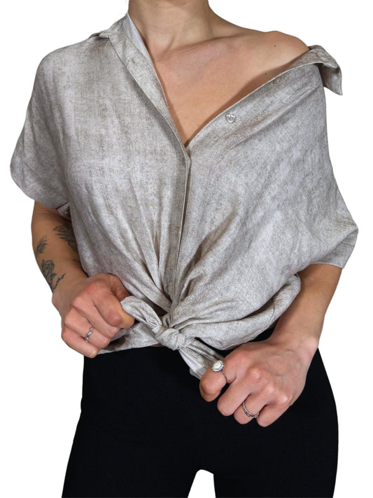 Camicetta cropped con nodo-Violet's Closet