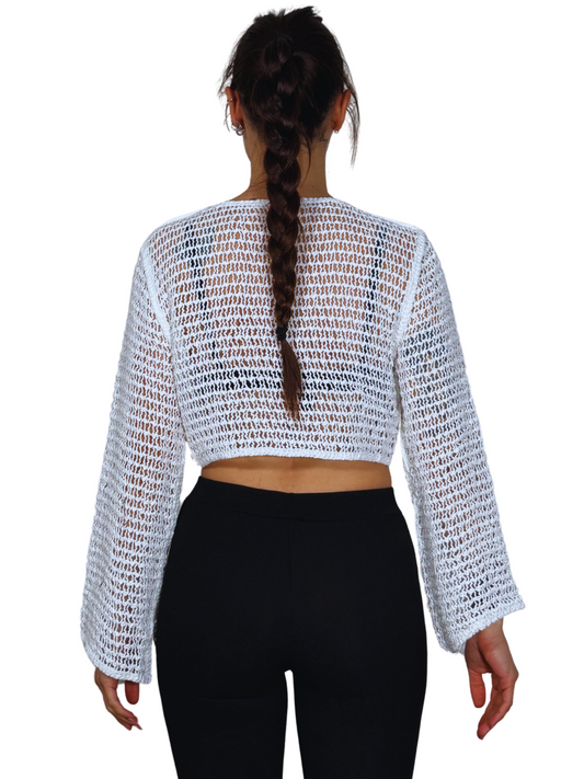 Maglia cropped traforata-Violet's Closet