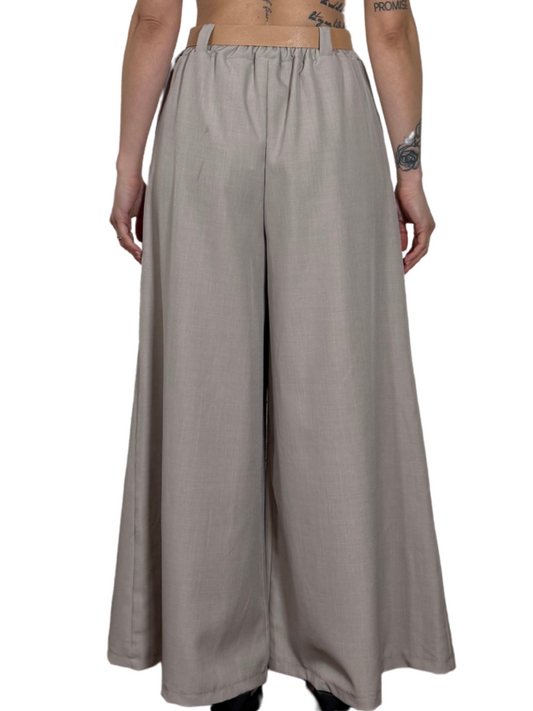 Pantalone a palazzo con pinces-Violet's Closet