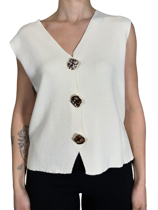 Gilet con bottoni dorati-Violet's Closet