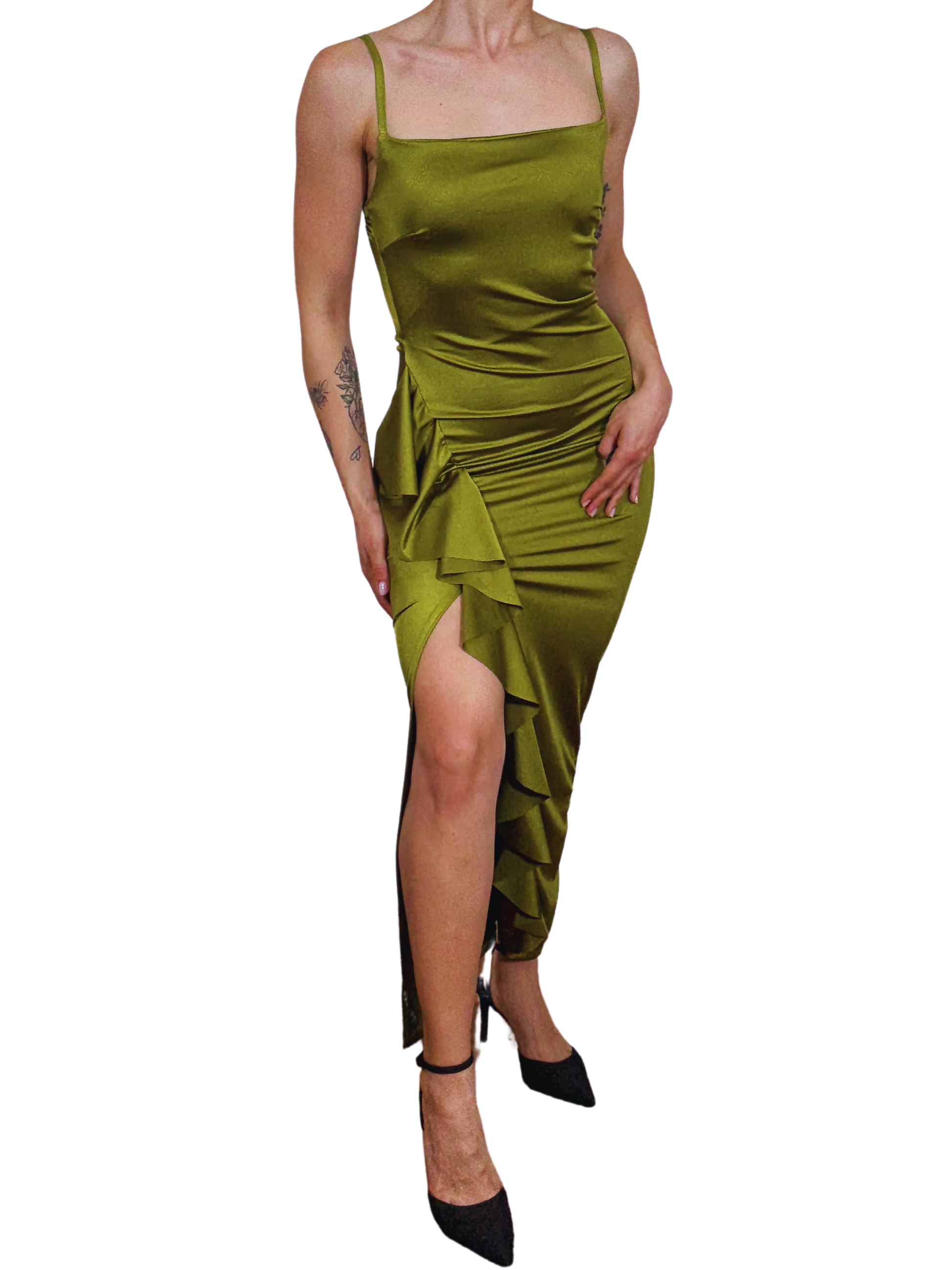 Abito elegante con rouches