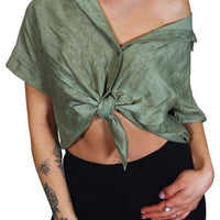 Camicetta cropped con nodo-Violet&#x27;s Closet