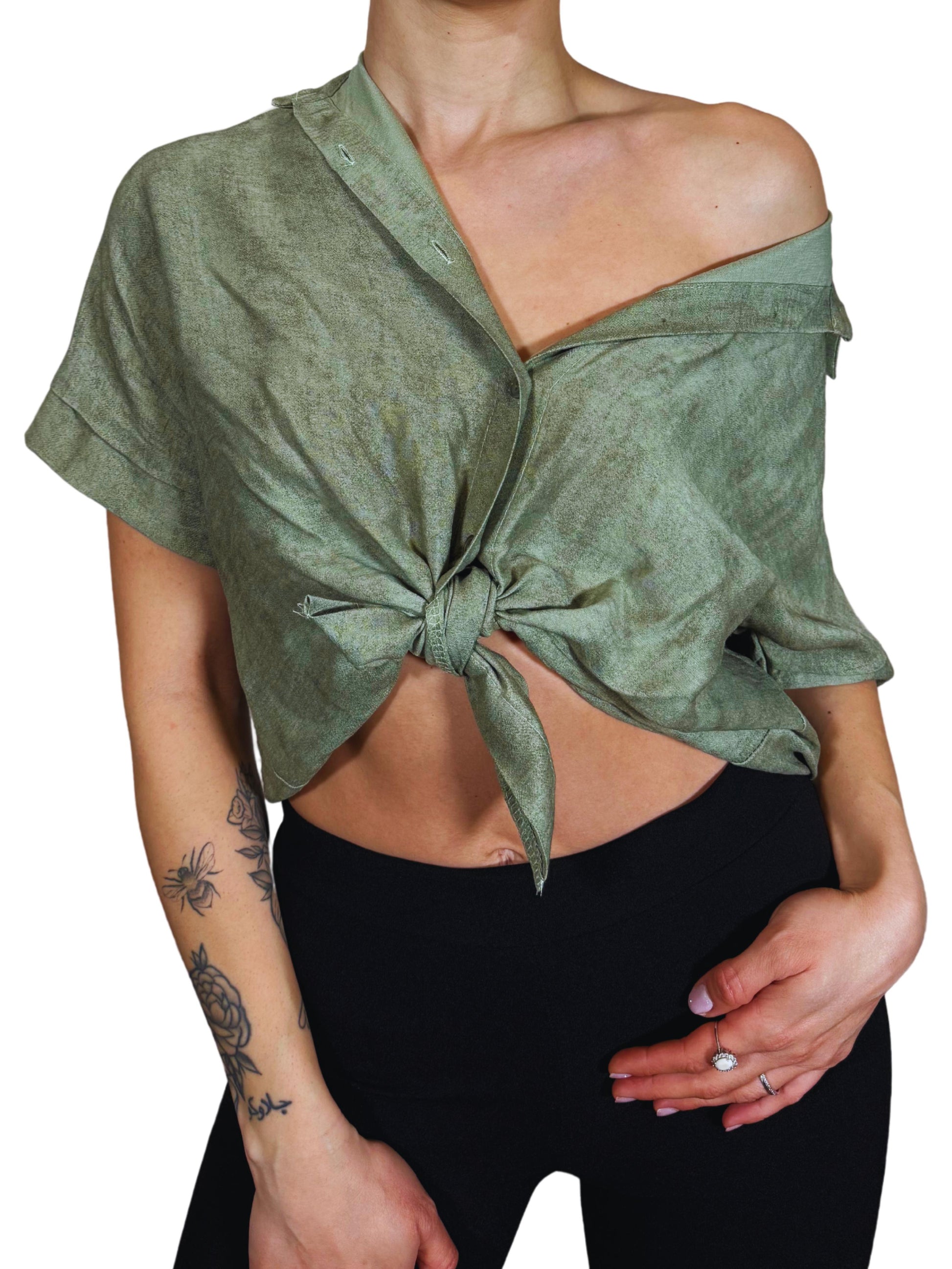 Camicetta cropped con nodo-Violet&#x27;s Closet