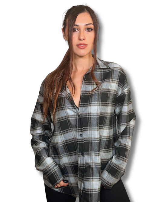 Camicione oversize a quadri