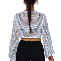 Maglia cropped traforata-Violet&#x27;s Closet