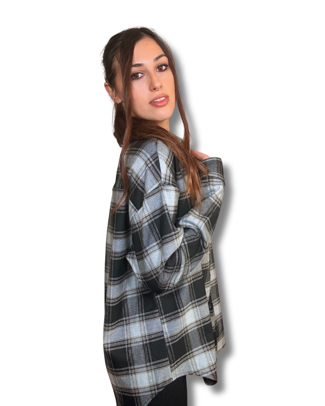 Camicione oversize a quadri
