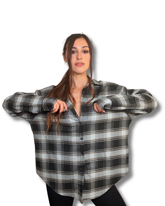 Camicione oversize a quadri