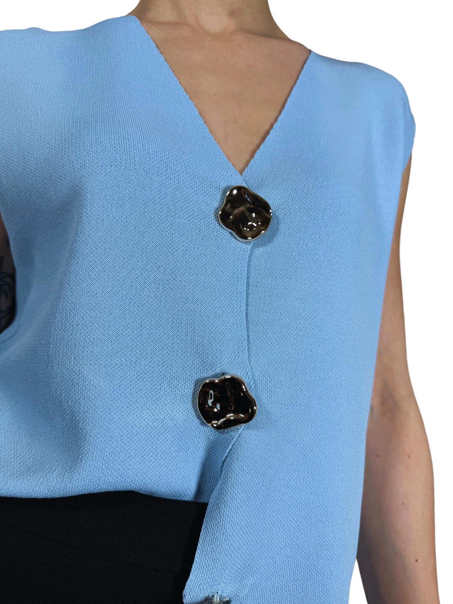 Gilet con bottoni dorati-Violet&#x27;s Closet