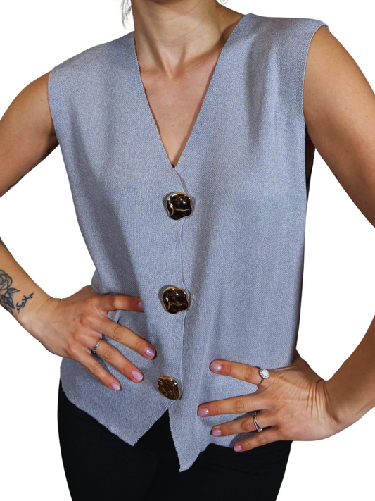 Gilet con bottoni dorati-Violet&#x27;s Closet