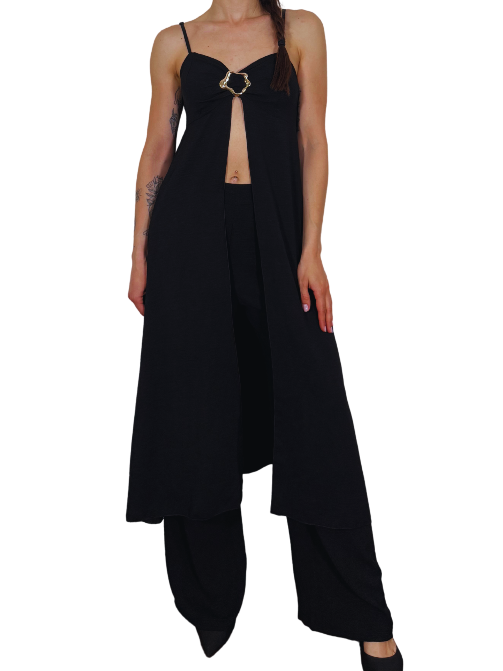 Coordinato top extra lungo e pantalone