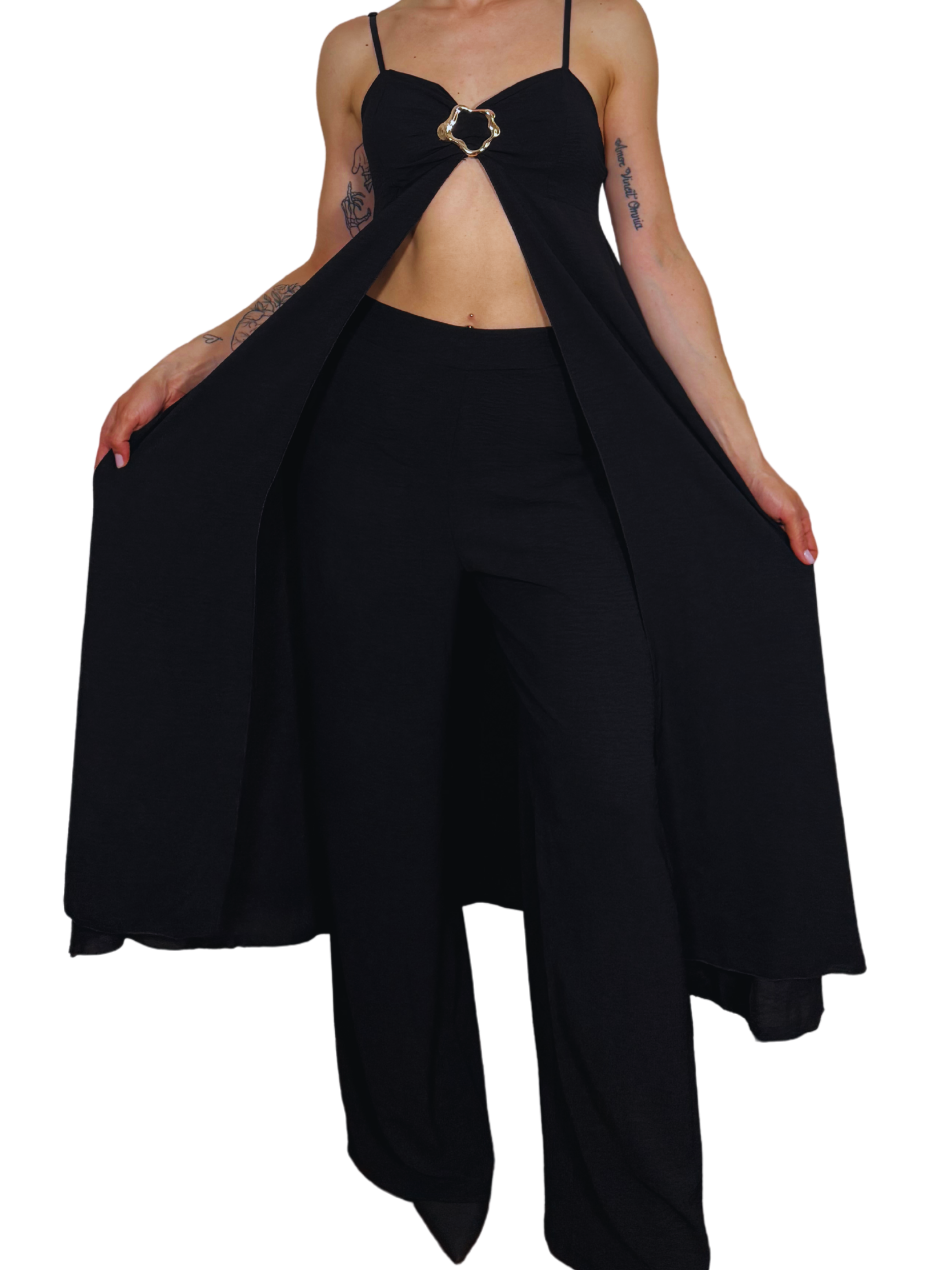 Coordinato top extra lungo e pantalone