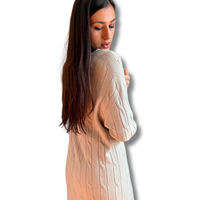 Maxi cardigan aperto morbido in misto viscosa