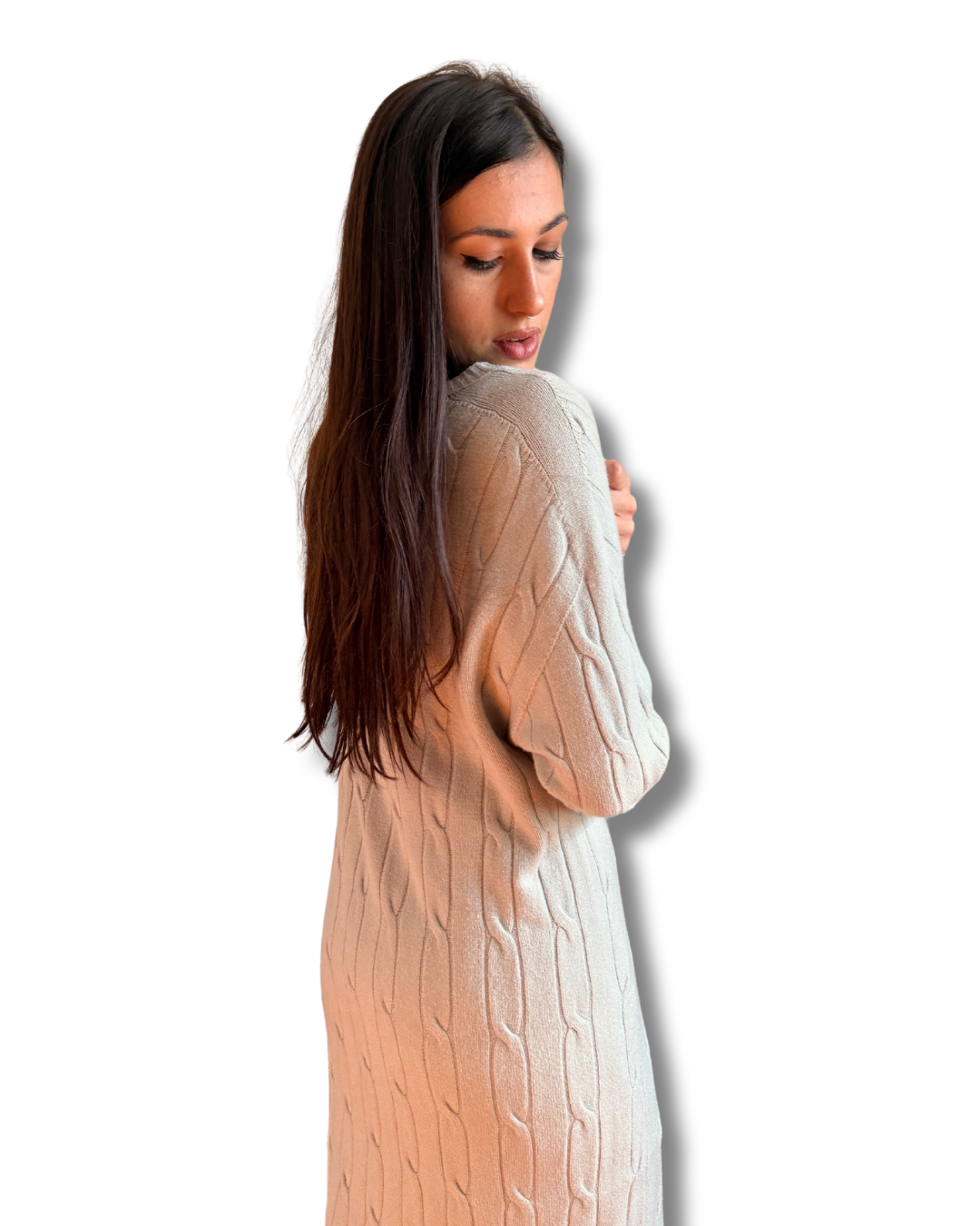 Maxi cardigan aperto morbido in misto viscosa