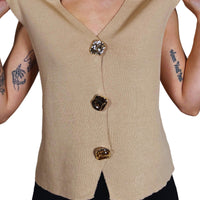 Gilet con bottoni dorati-Violet&#x27;s Closet