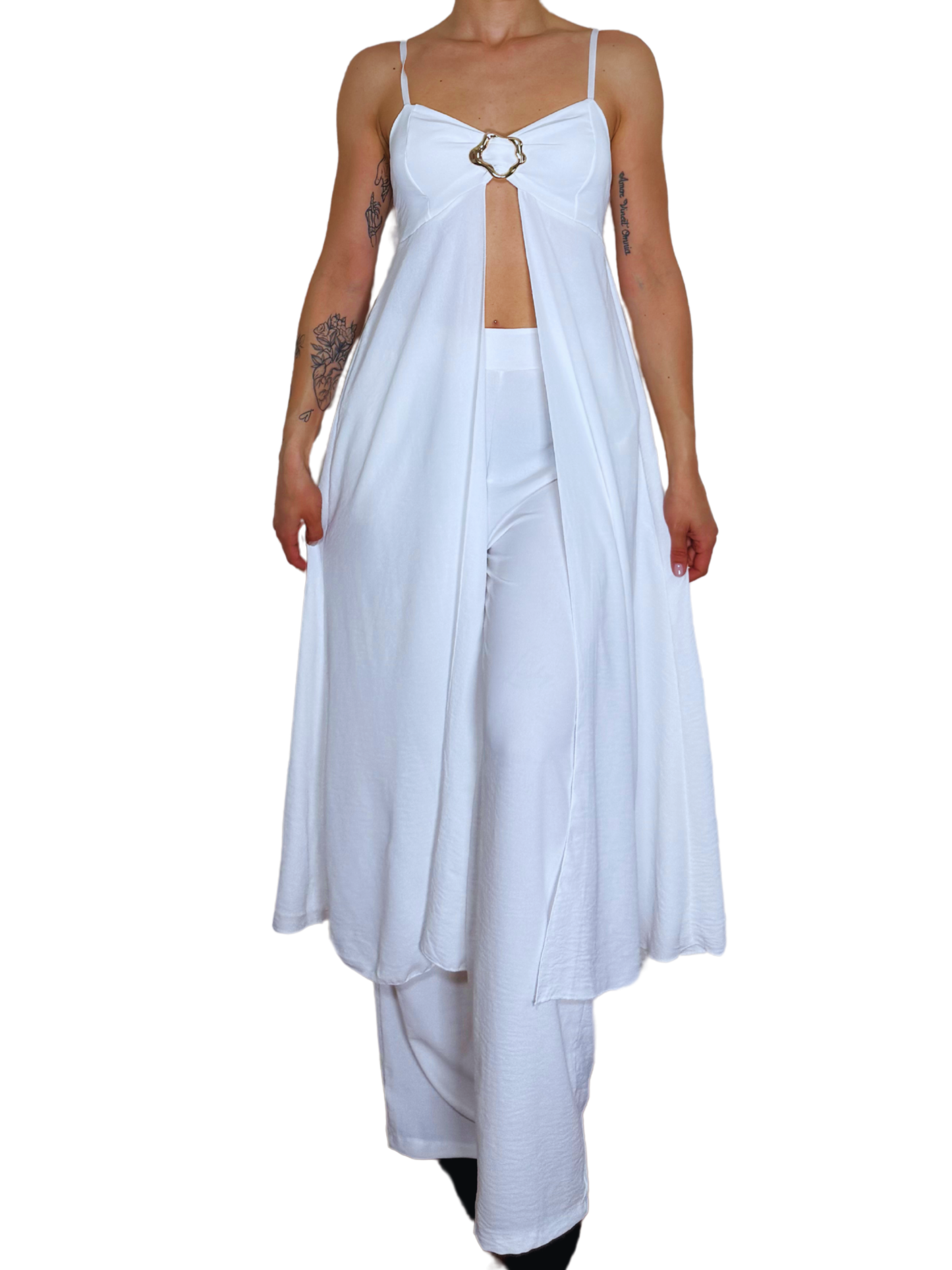 Coordinato top extra lungo e pantalone