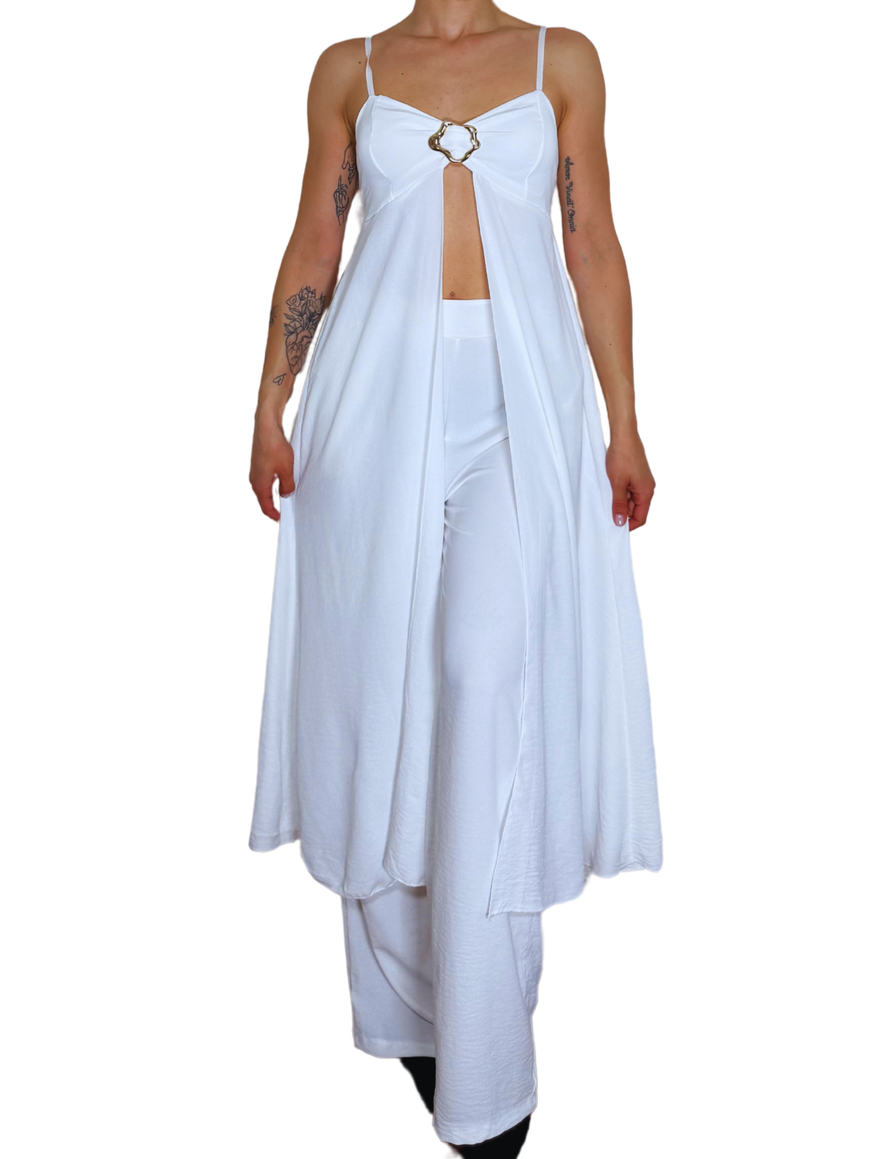 Coordinato top extra lungo e pantalone