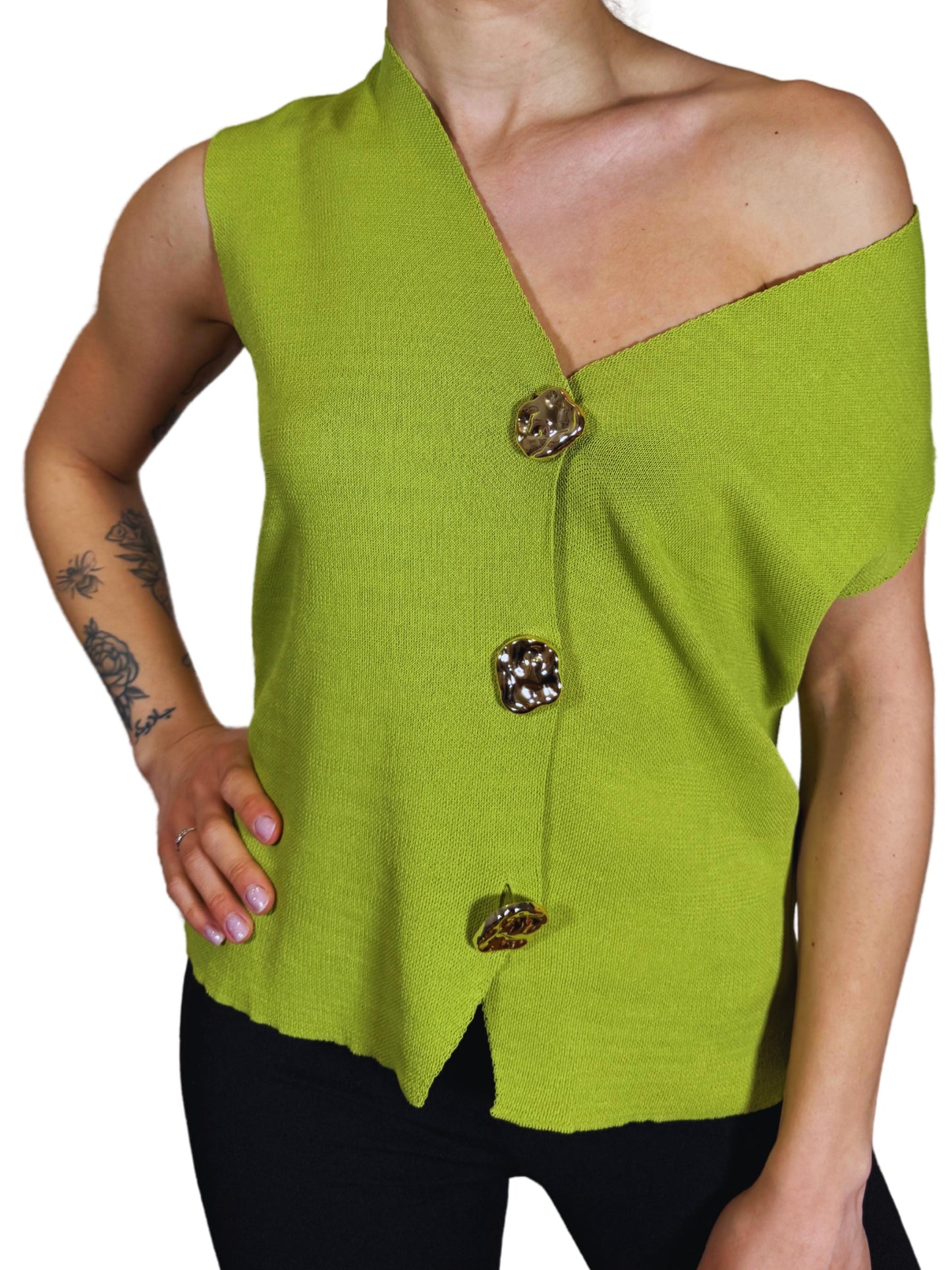 Gilet con bottoni dorati-Violet&#x27;s Closet