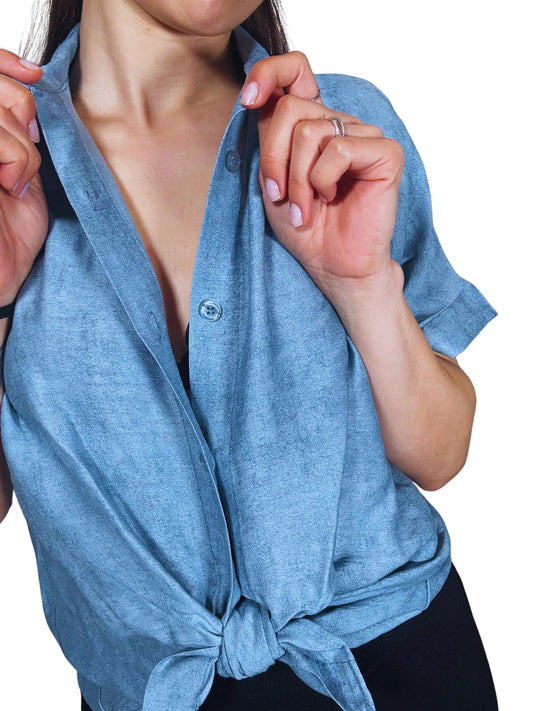 Camicetta cropped con nodo-Violet&#x27;s Closet