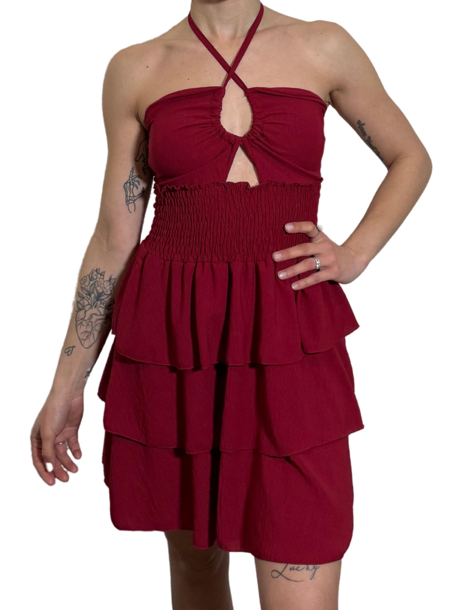 Abito corto a balze-Violet&#x27;s Closet