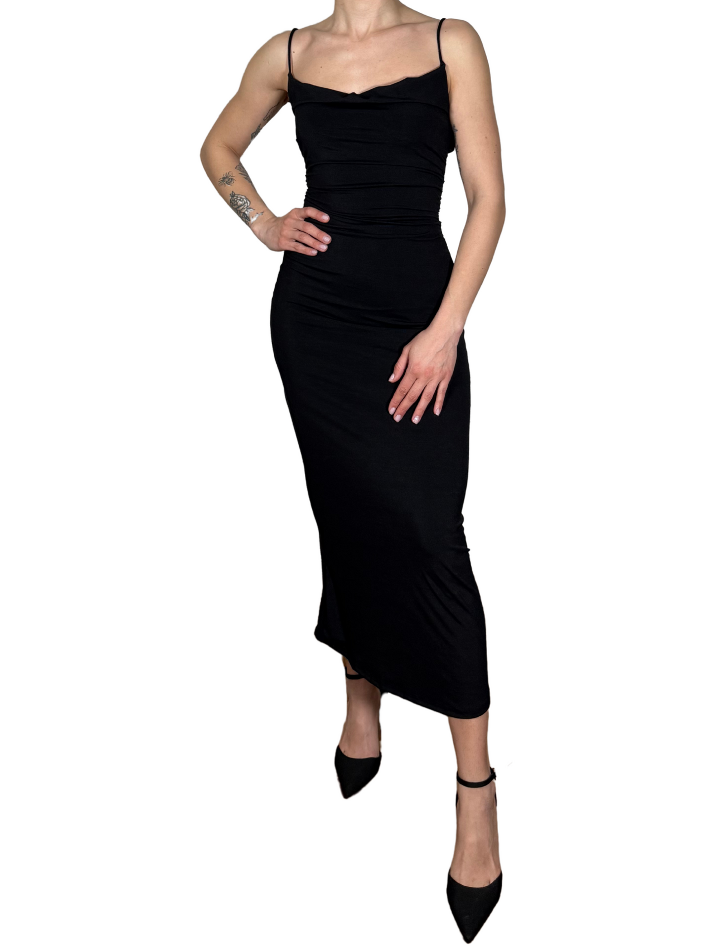 Abito midi con scollo a cowl-Violet&#x27;s Closet