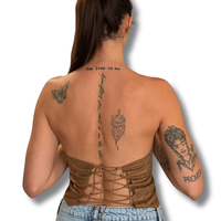 Top corpetto laced-up