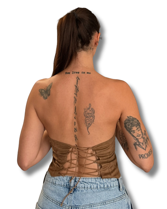 Top corpetto laced-up