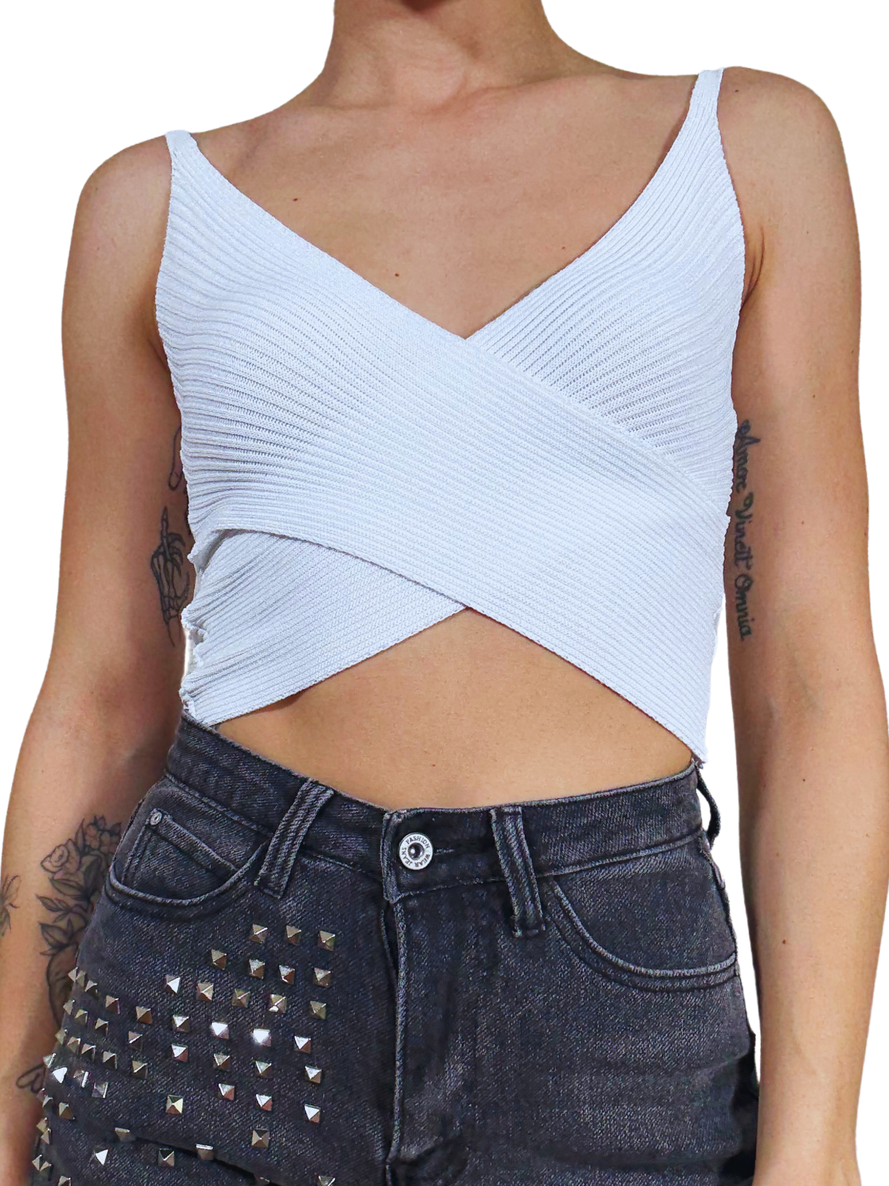 Crop top incrociato