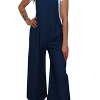 Salopette in cotone effetto jeans-Violet&#x27;s Closet