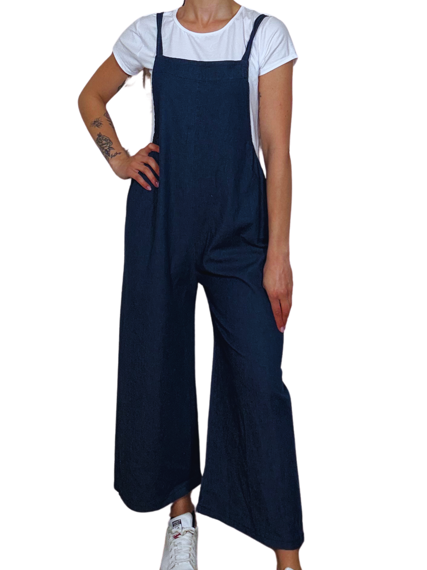 Salopette in cotone effetto jeans-Violet&#x27;s Closet