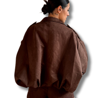 Giacca bomber scamosciata