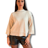 Pullover manica svasata misto viscosa