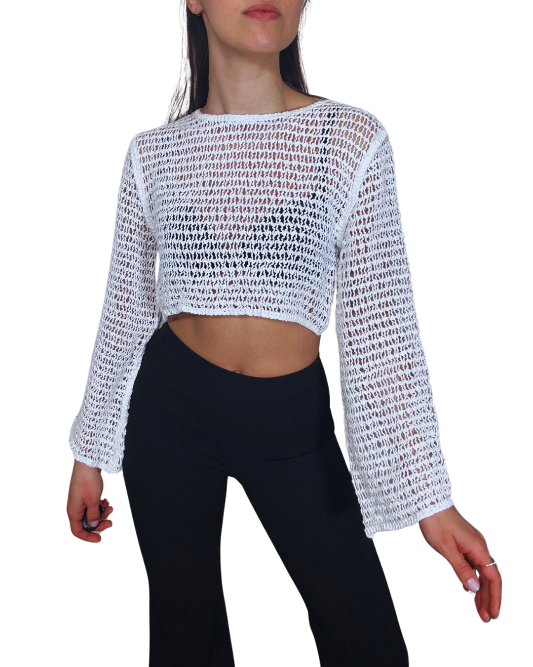 Maglia cropped traforata-Violet&#x27;s Closet