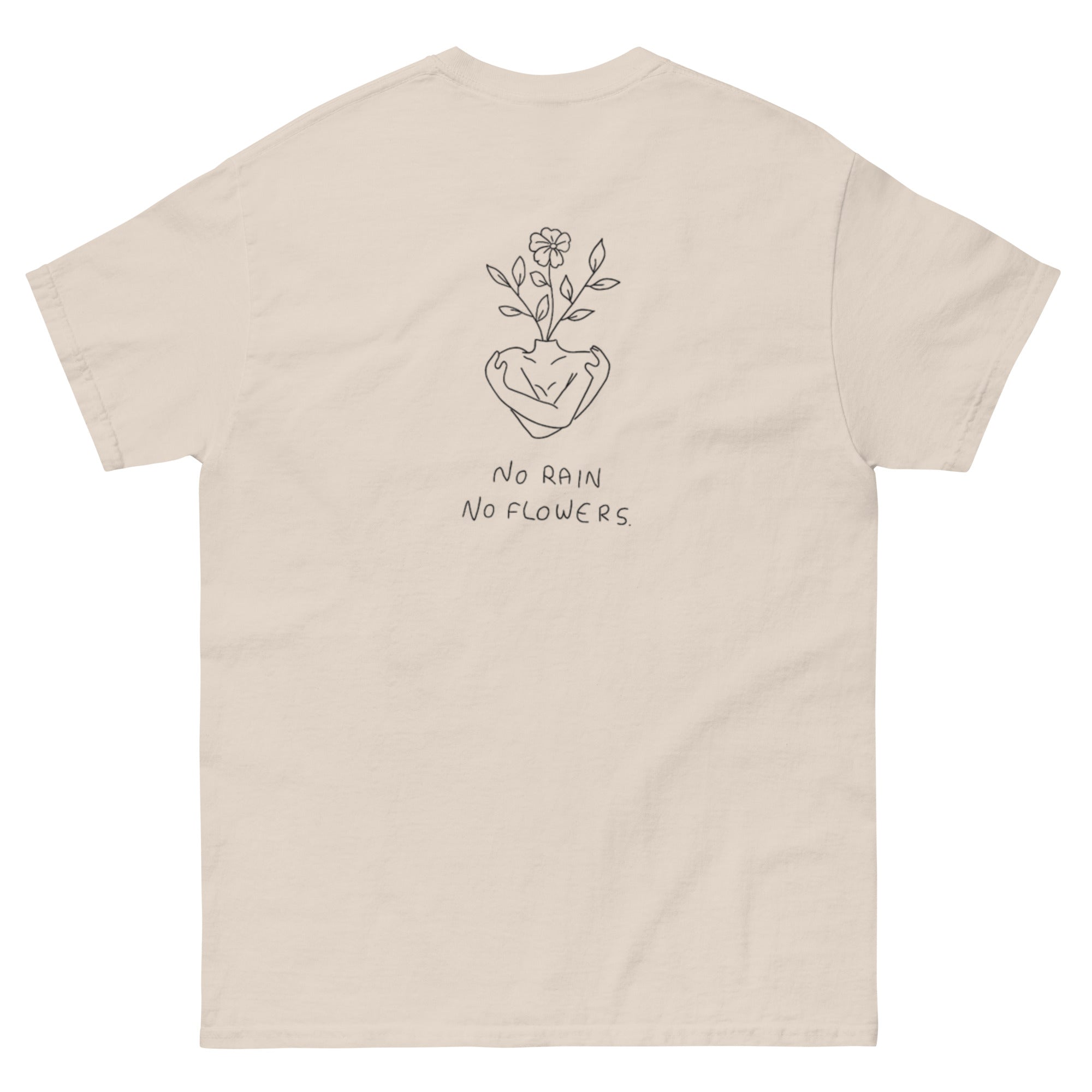 T-shirt - NO RAIN, NO FLOWERS-T-shirt - NO RAIN, NO FLOWERS-Violet's Closet