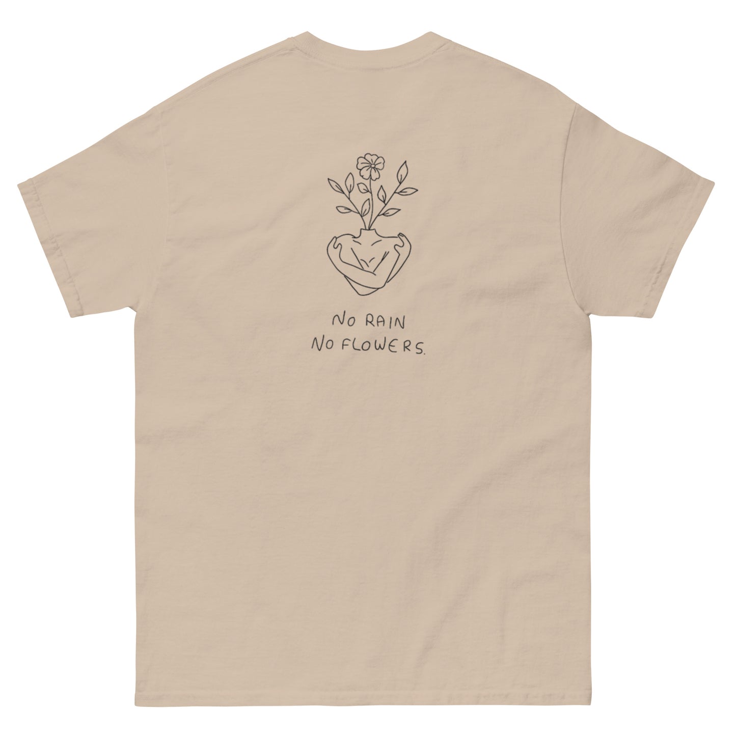 T-shirt - NO RAIN, NO FLOWERS-T-shirt - NO RAIN, NO FLOWERS-Violet's Closet