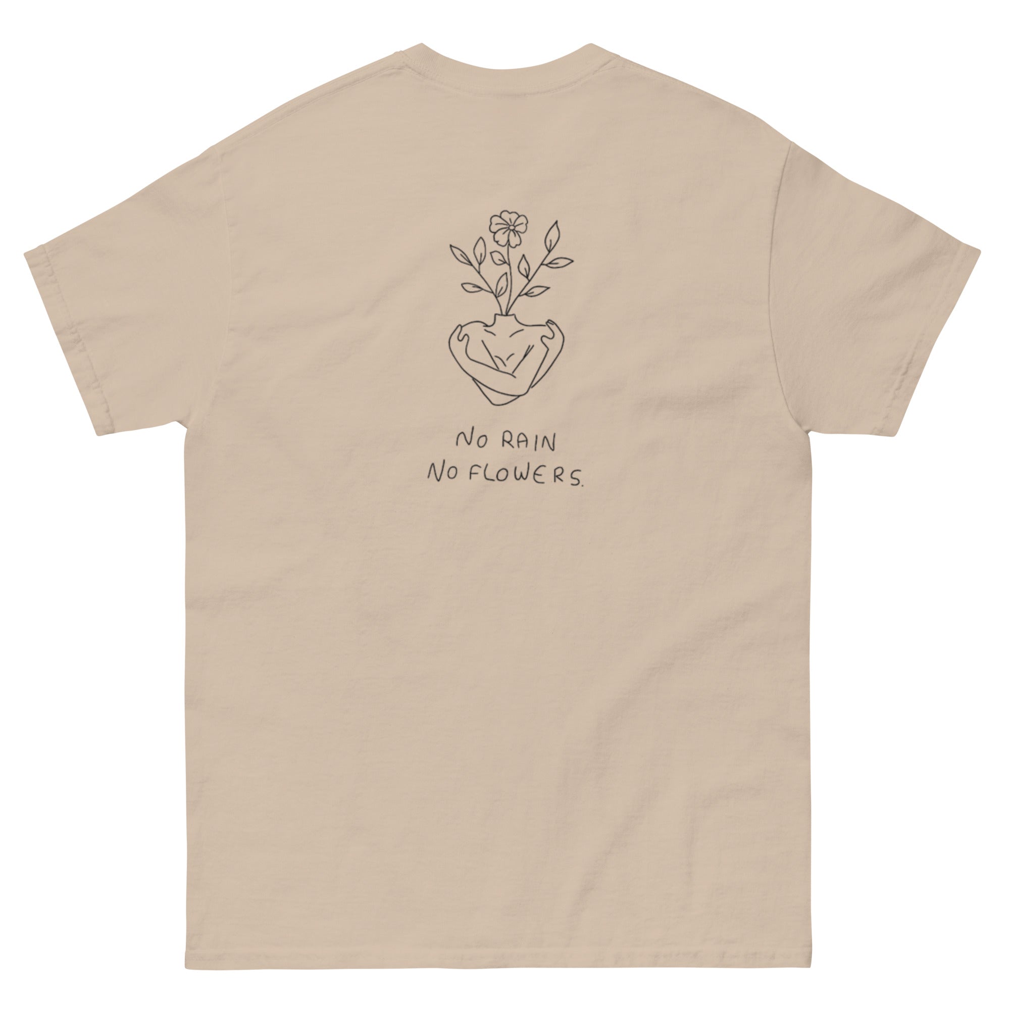 T-shirt - NO RAIN, NO FLOWERS-T-shirt - NO RAIN, NO FLOWERS-Violet's Closet