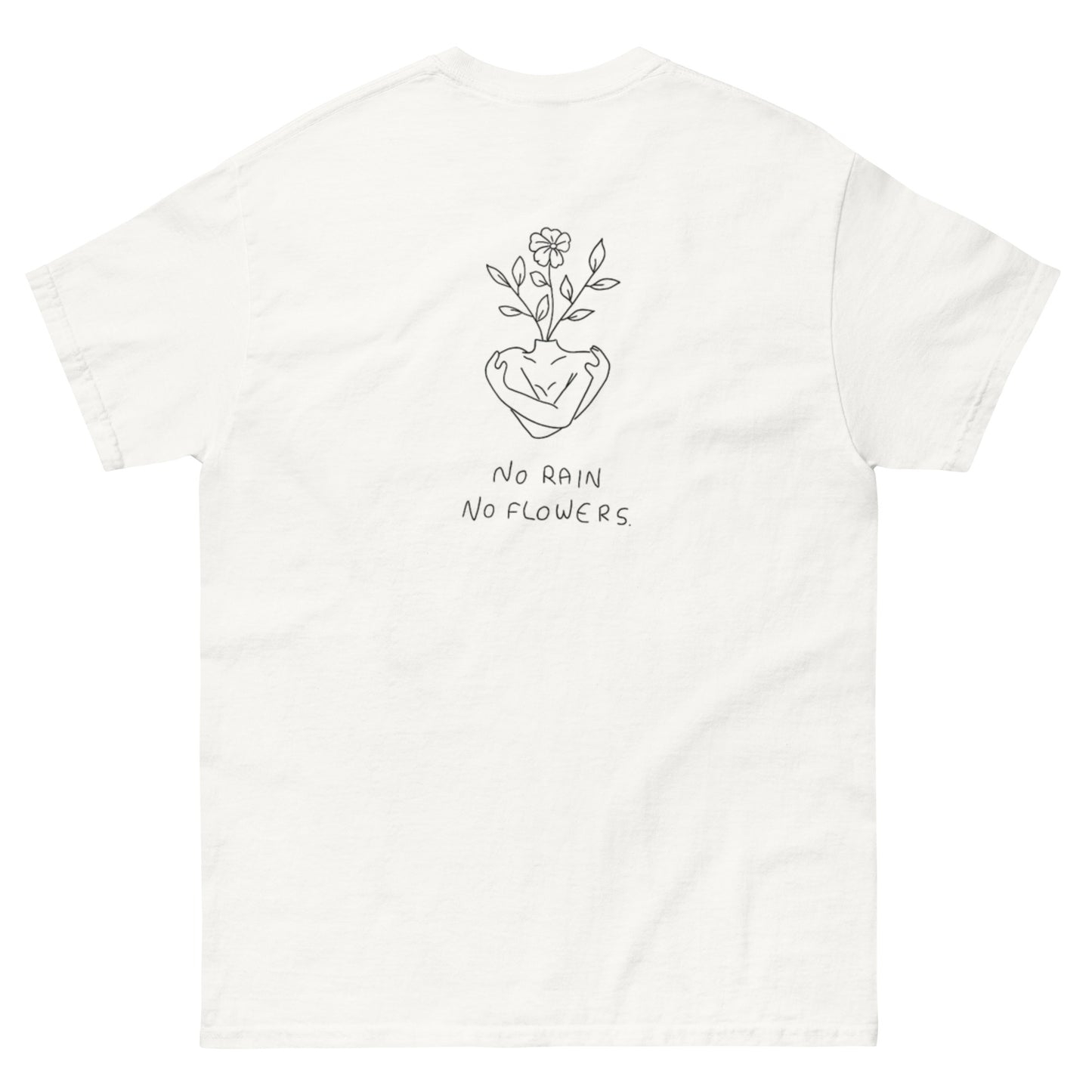 T-shirt - NO RAIN, NO FLOWERS-T-shirt - NO RAIN, NO FLOWERS-Violet's Closet