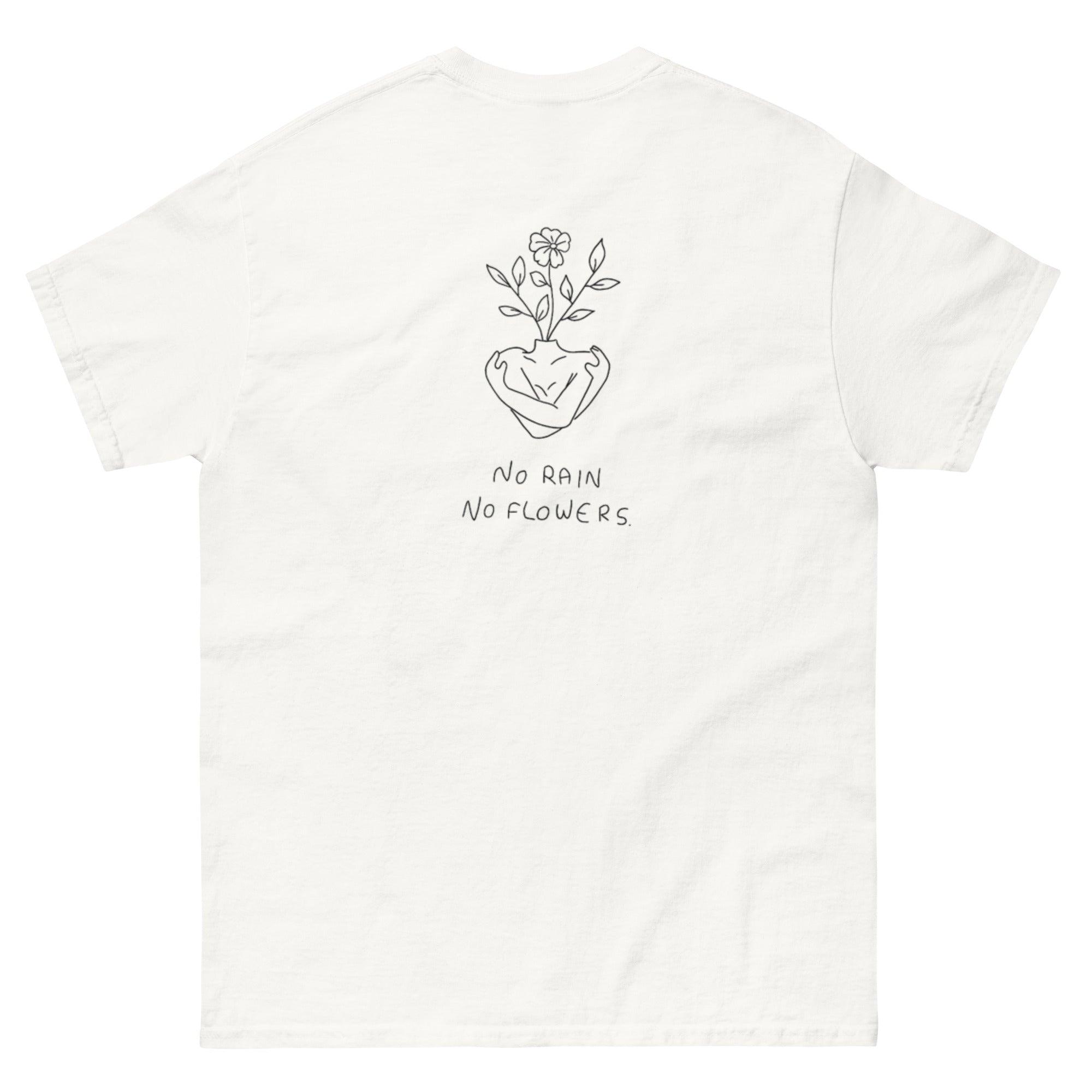 T-shirt - NO RAIN, NO FLOWERS-T-shirt - NO RAIN, NO FLOWERS-Violet's Closet