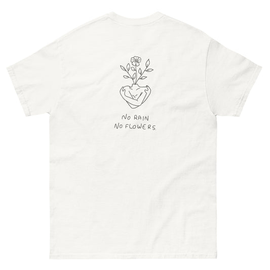 T-shirt - NO RAIN, NO FLOWERS-T-shirt - NO RAIN, NO FLOWERS-Violet's Closet